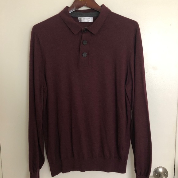 Brunello Cucinelli Other - Brunello Cucinelli Cashmere Burgundy Polo